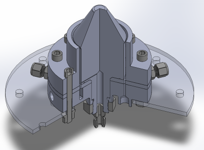 Combustor in context of its thrust-bearing mounting plate